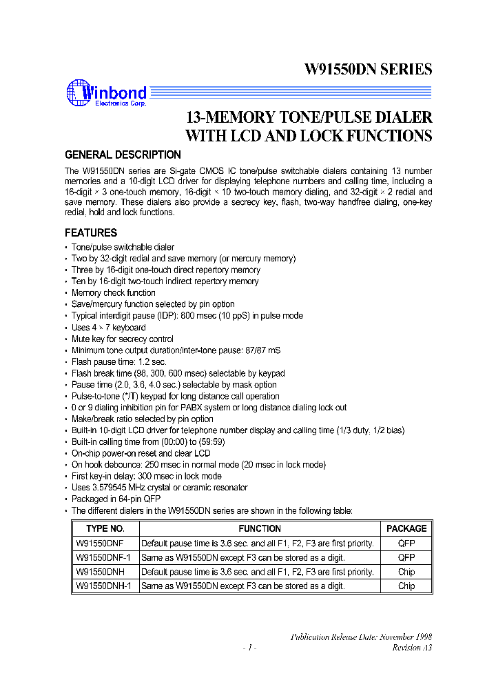 W91550_1042878.PDF Datasheet