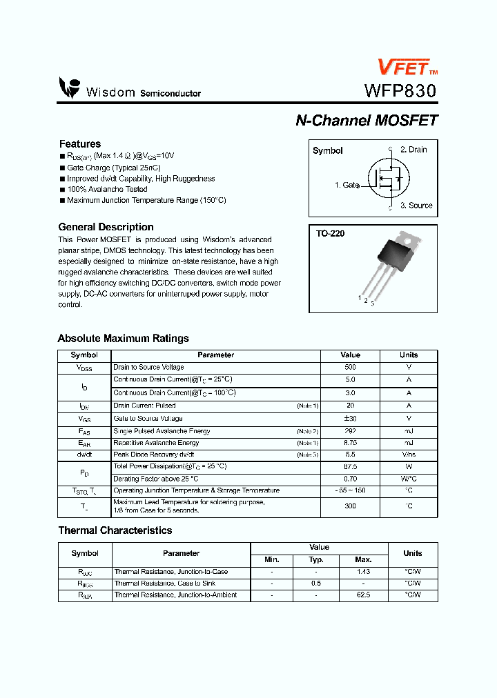 WFP830_1159967.PDF Datasheet