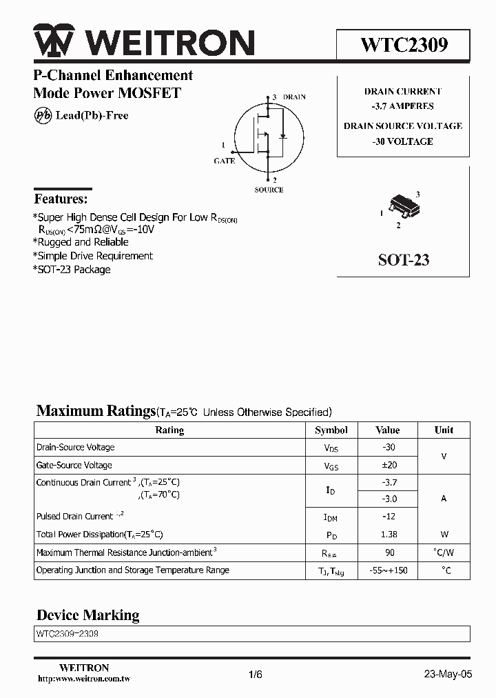 WTC2309_1088253.PDF Datasheet Download --- IC-ON-LINE