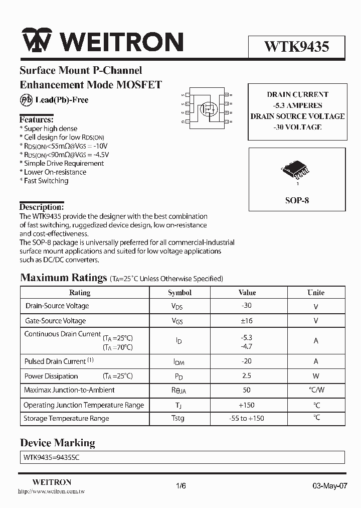 WTK9435_1336977.PDF Datasheet