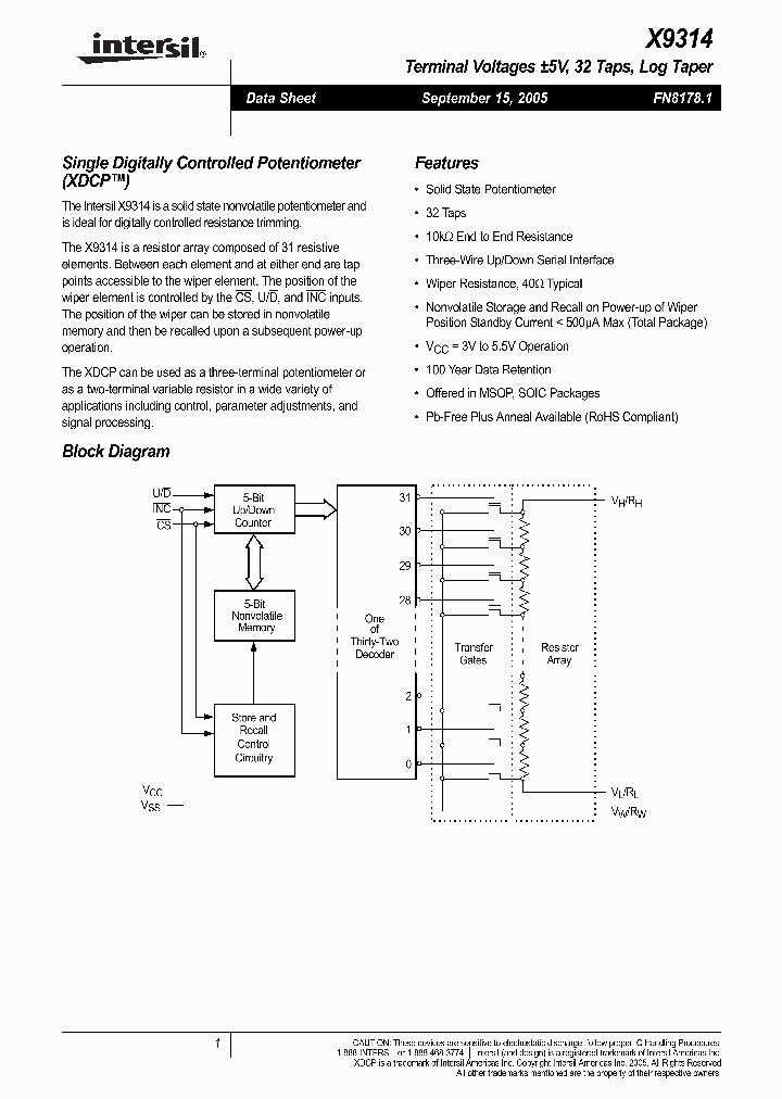 X9314_1170444.PDF Datasheet