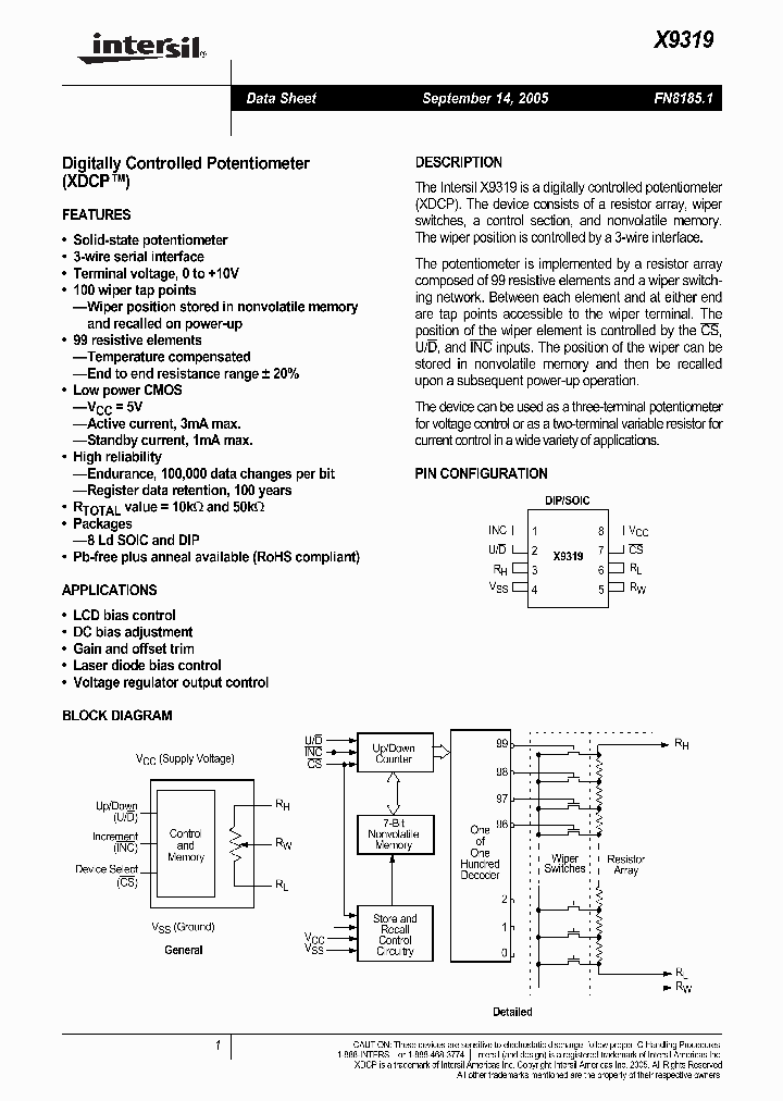 X9319WS8Z_1337397.PDF Datasheet