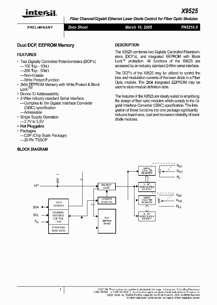 X9525_1043005.PDF Datasheet