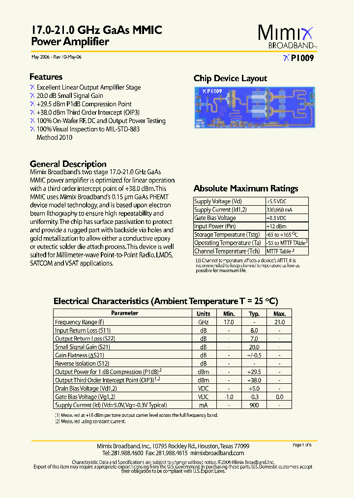 XP1009_1337997.PDF Datasheet