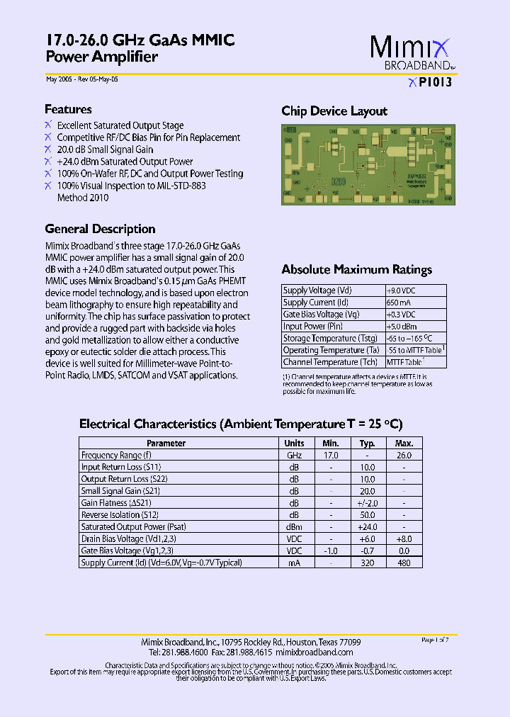 XP1013_1338001.PDF Datasheet