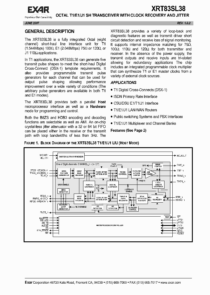 XRT83SL3807_1338422.PDF Datasheet