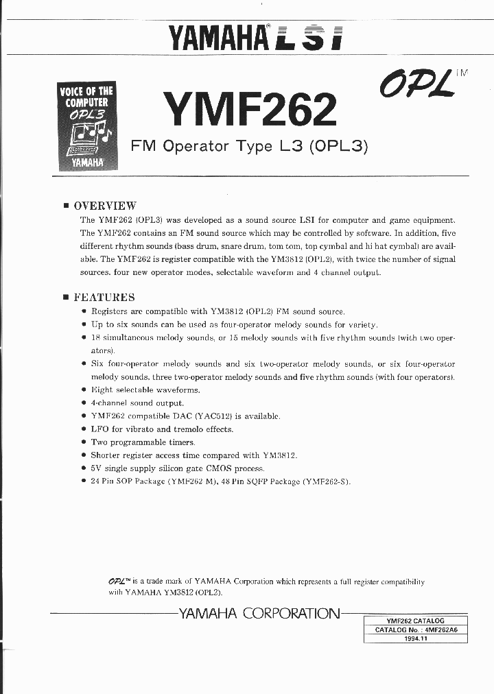 YMF262_1040183.PDF Datasheet