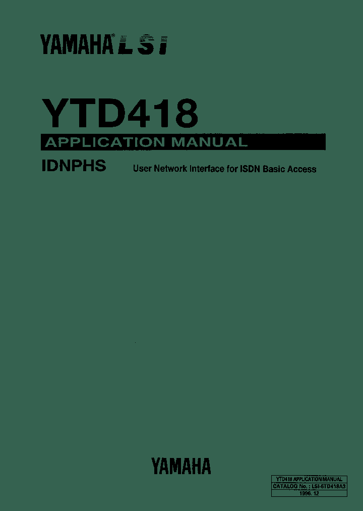 YTD418_1029526.PDF Datasheet