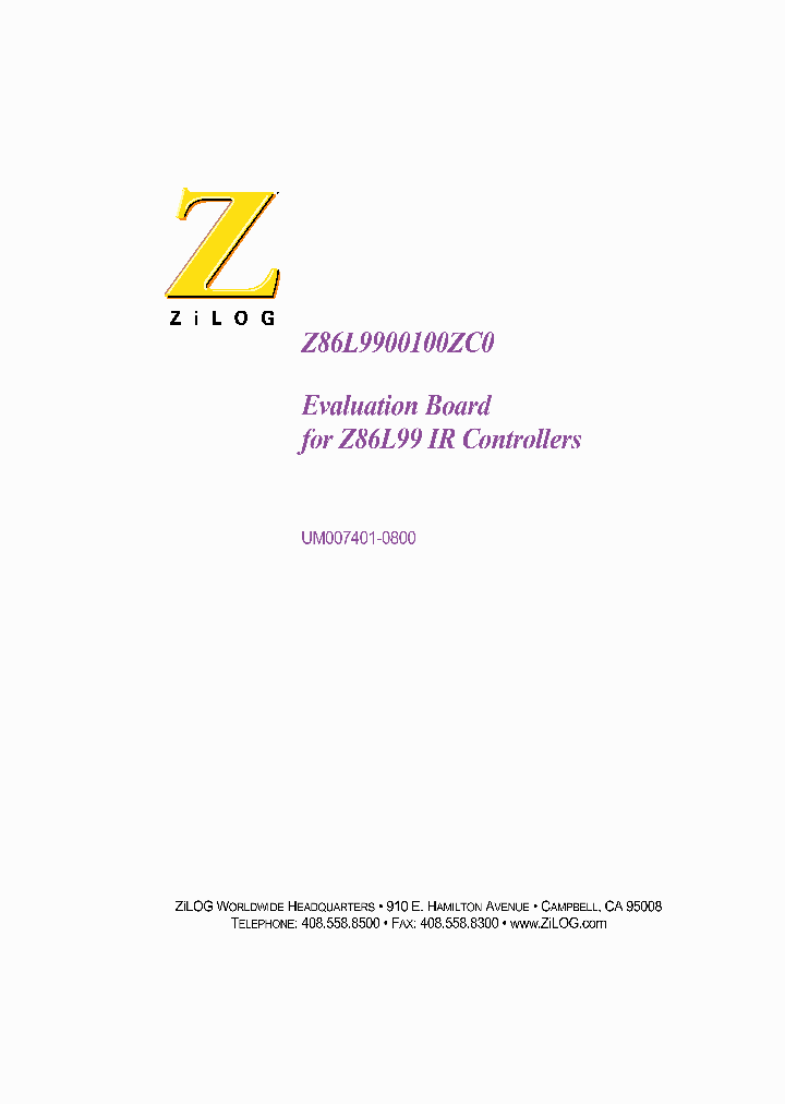 Z86L9900100ZC0_1338900.PDF Datasheet