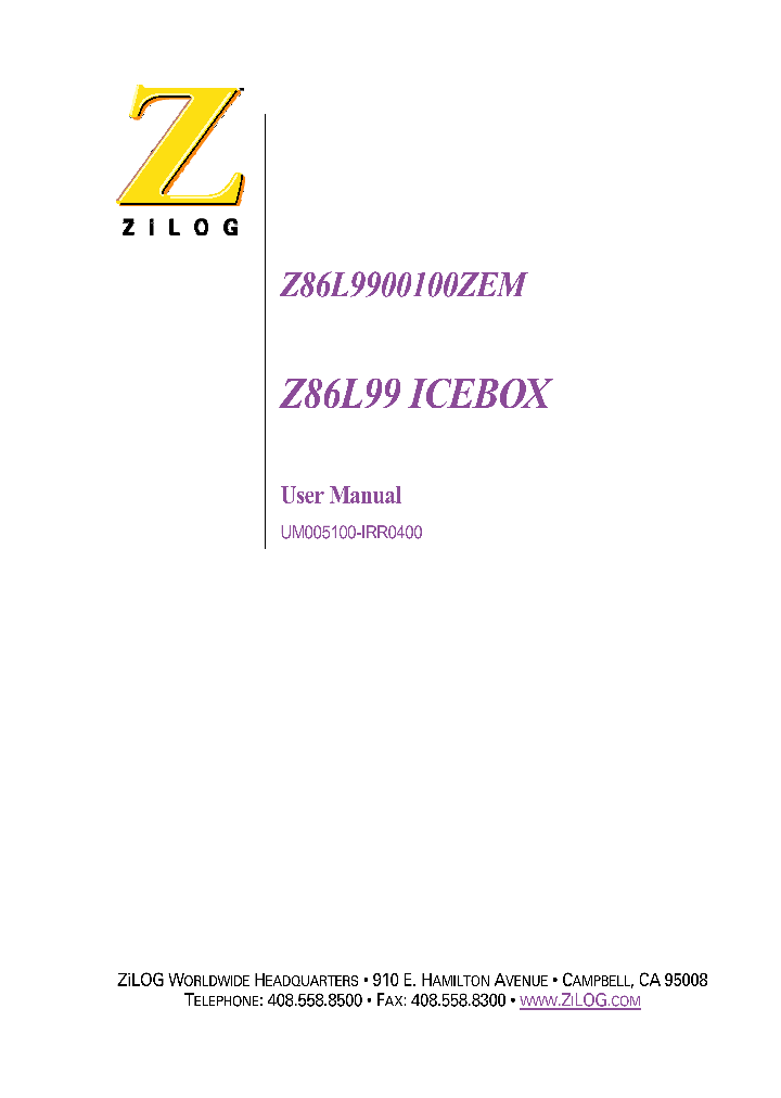 Z86L9900100ZEM_1338901.PDF Datasheet