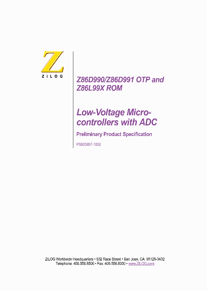 Z86L997SZ008SC_1338902.PDF Datasheet