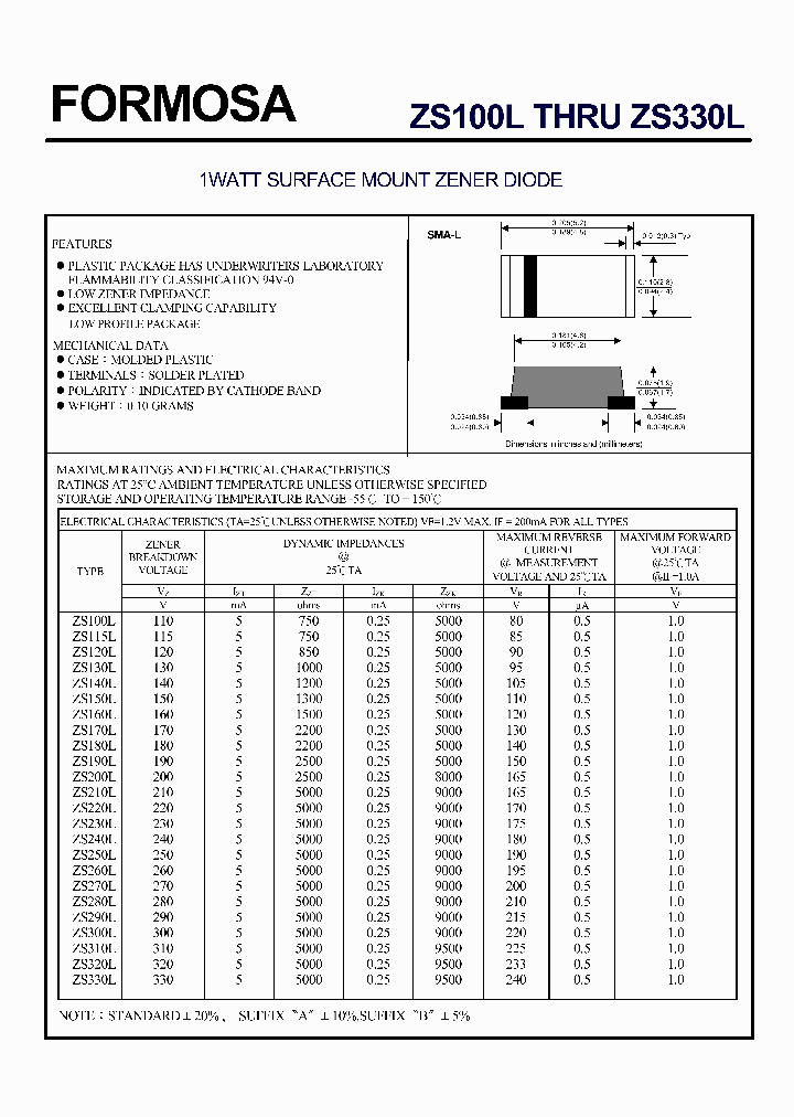 ZS310L_1048339.PDF Datasheet