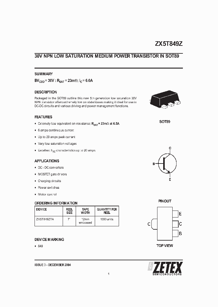 ZX5T849ZTA_1339690.PDF Datasheet