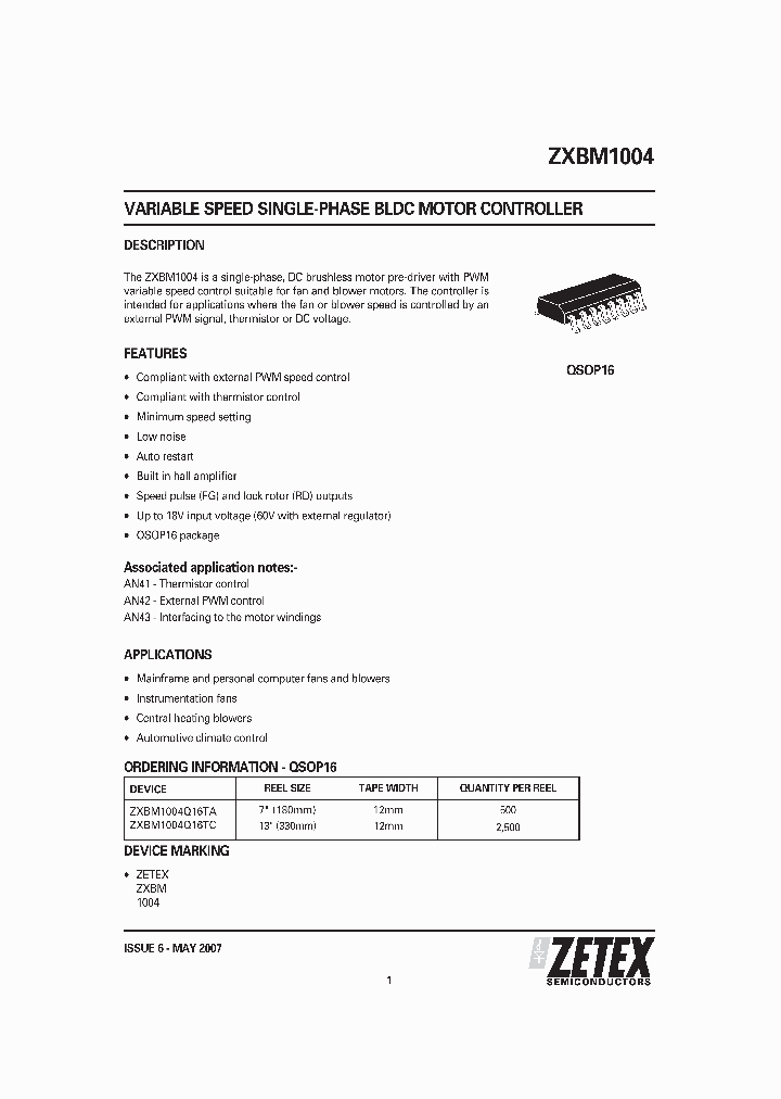 ZXBM100407_1339709.PDF Datasheet