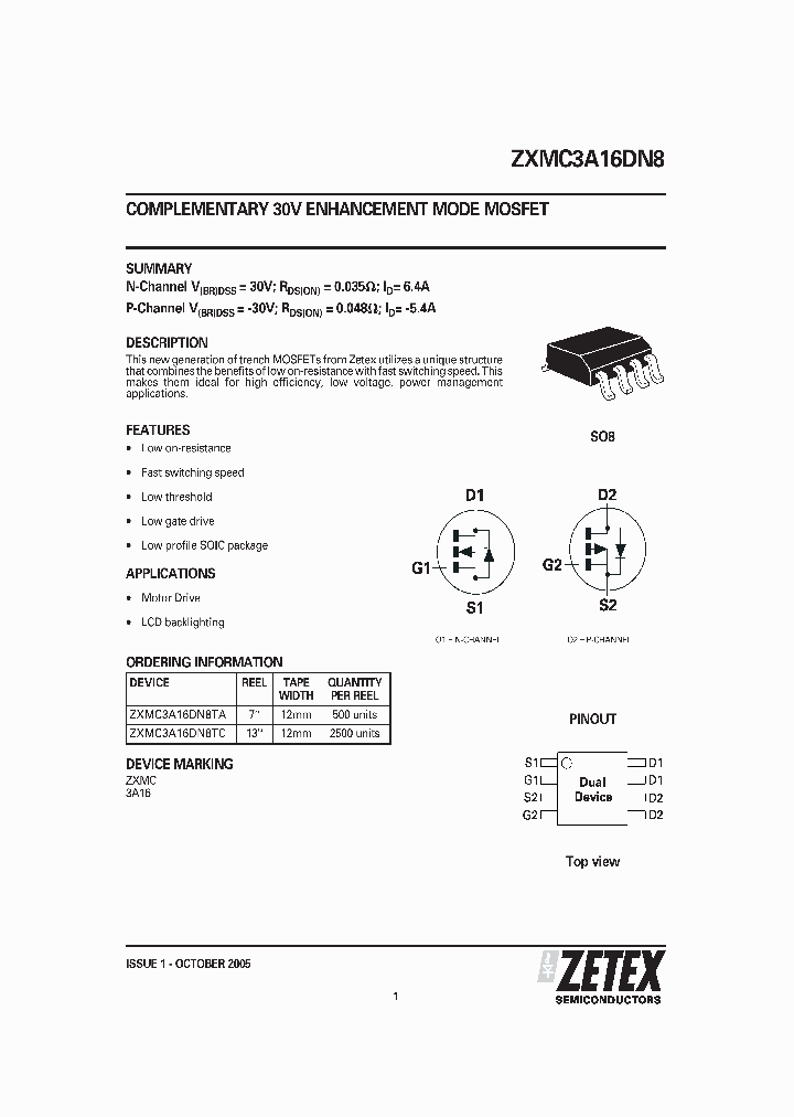 ZXMC3A16DN8TC_847962.PDF Datasheet