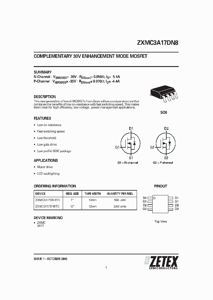 ZXMC3A17DN805_952454.PDF Datasheet