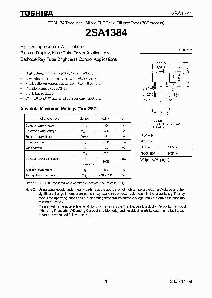 2SA138407_4124661.PDF Datasheet Download --- IC-ON-LINE