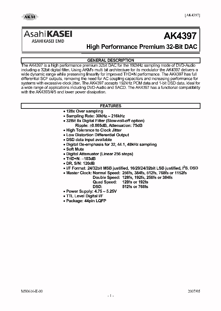 AK4397_4101056.PDF Datasheet