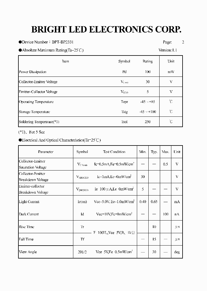 BPT-BP2331_4136824.PDF Datasheet