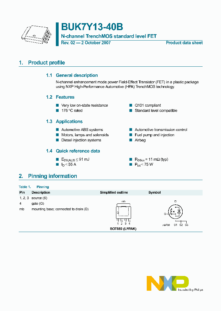 BUK7Y13-40B_4124256.PDF Datasheet