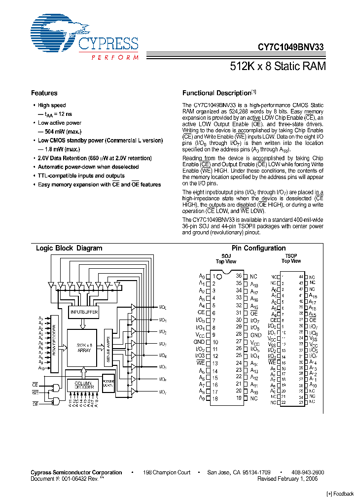 CY7C1049BNV33_4150194.PDF Datasheet