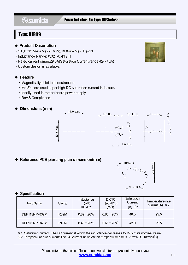 DEF119NP-R43M_4136485.PDF Datasheet