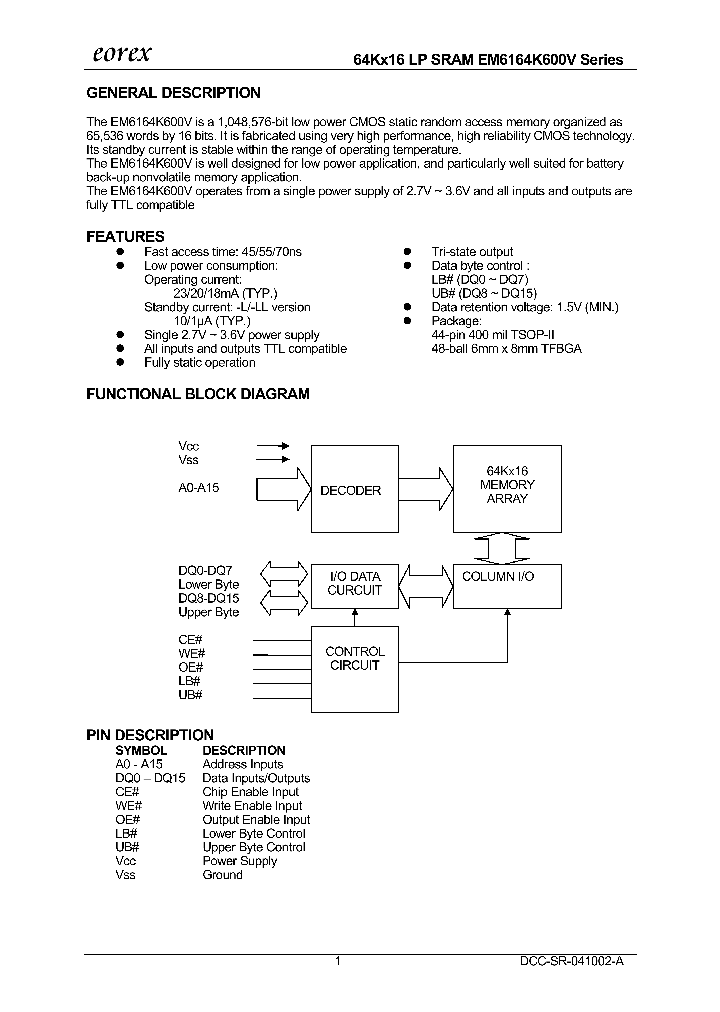 EM6164K800VTA-45IF_4162121.PDF Datasheet