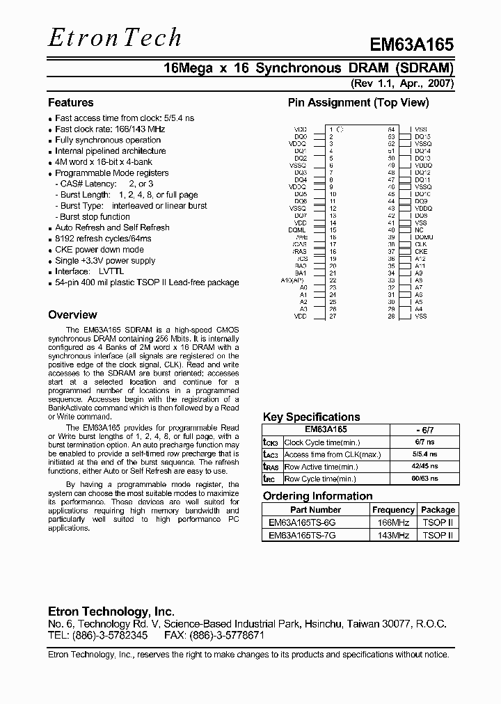 EM63A165_4112429.PDF Datasheet