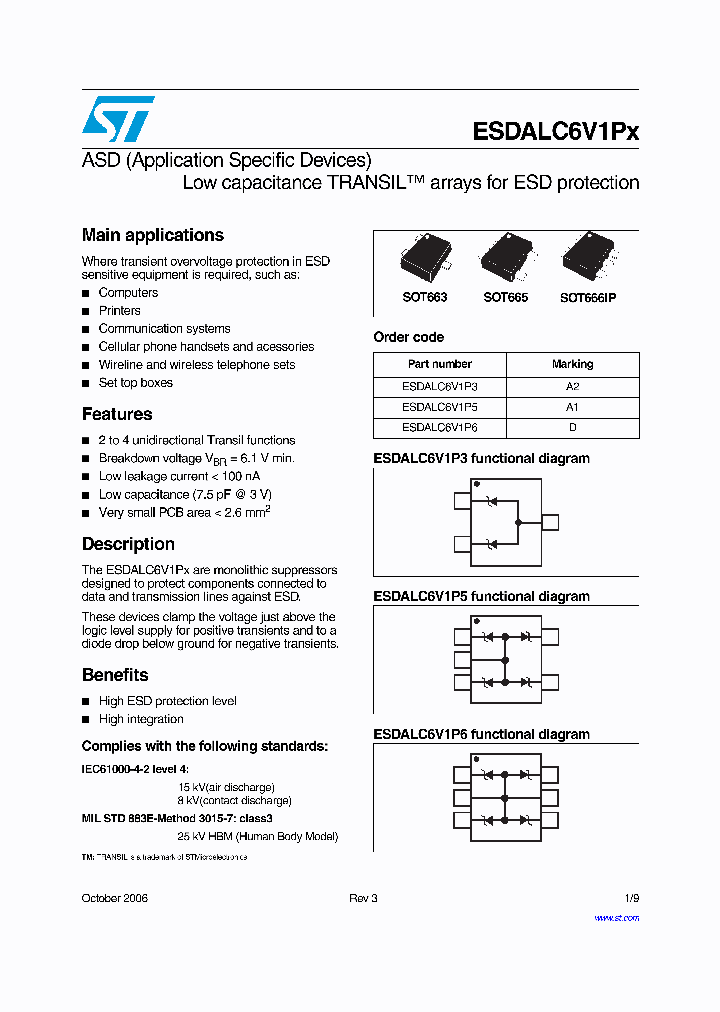 ESDALC6V1P3_4136745.PDF Datasheet