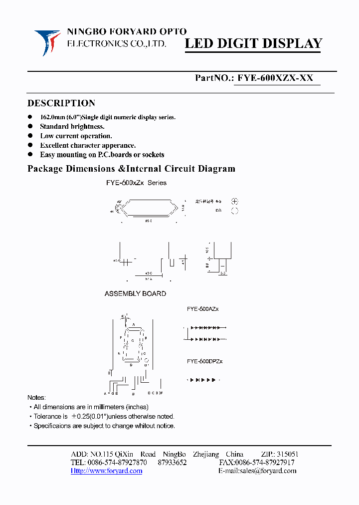 FYE-600XZX-0_4140861.PDF Datasheet