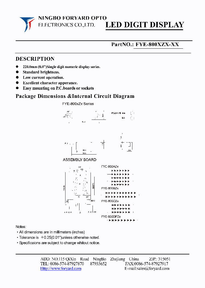 FYE-800XZX-0_4140856.PDF Datasheet