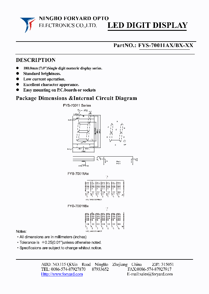 FYS-70011AX-0_4140732.PDF Datasheet