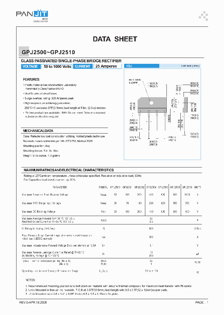 GPJ2500_4120605.PDF Datasheet