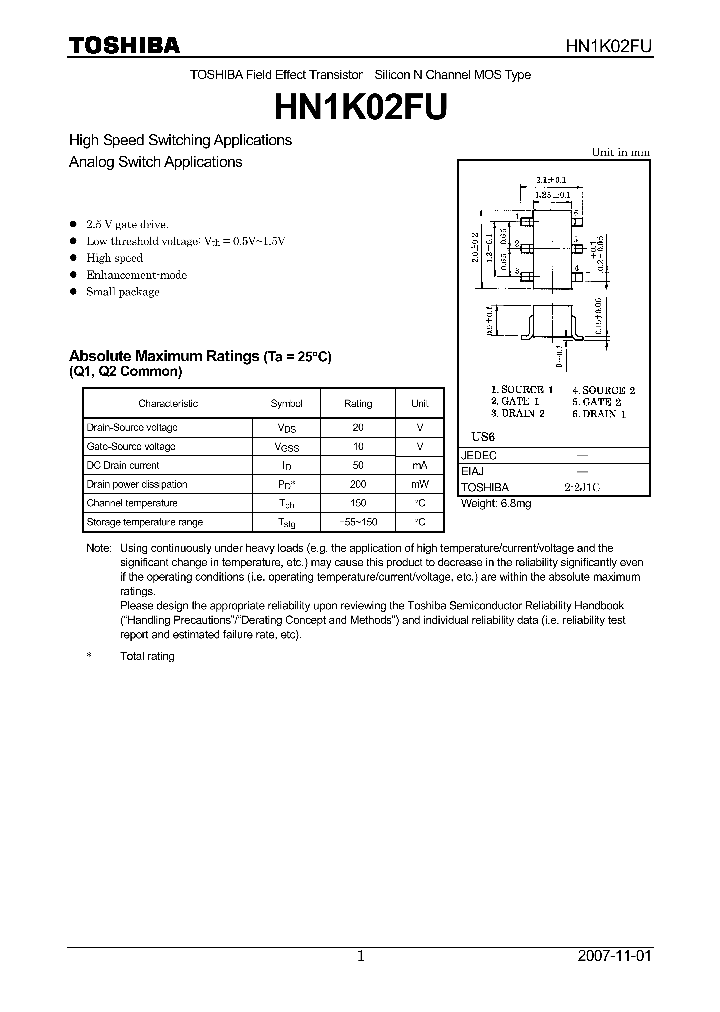 HN1K02FU07_4124636.PDF Datasheet