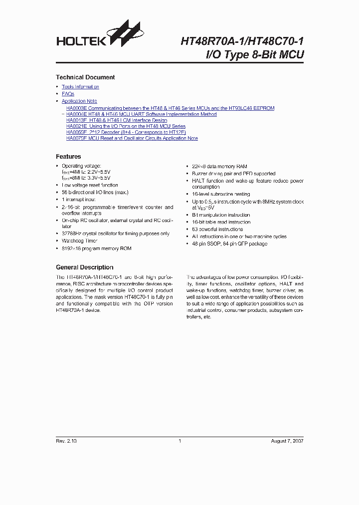 HT48R70A-107_4123885.PDF Datasheet