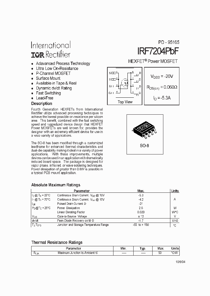 IRF7204PBF_4127643.PDF Datasheet