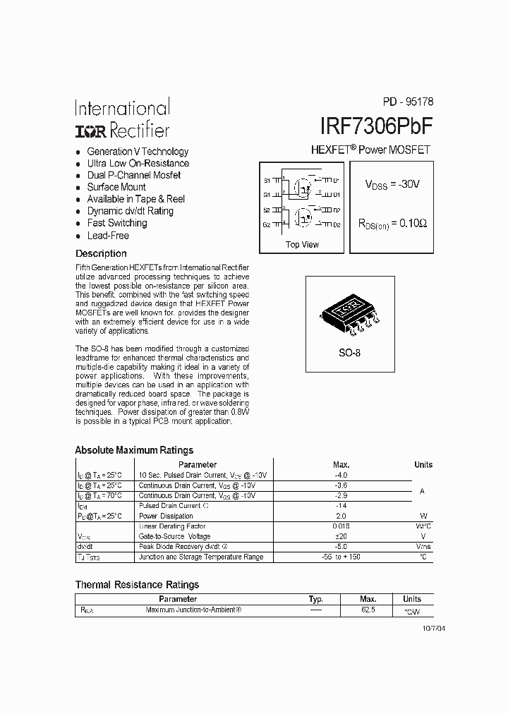 IRF7306PBF_4120579.PDF Datasheet