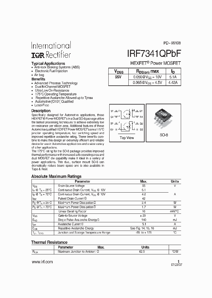 IRF7341QPBF_4164551.PDF Datasheet