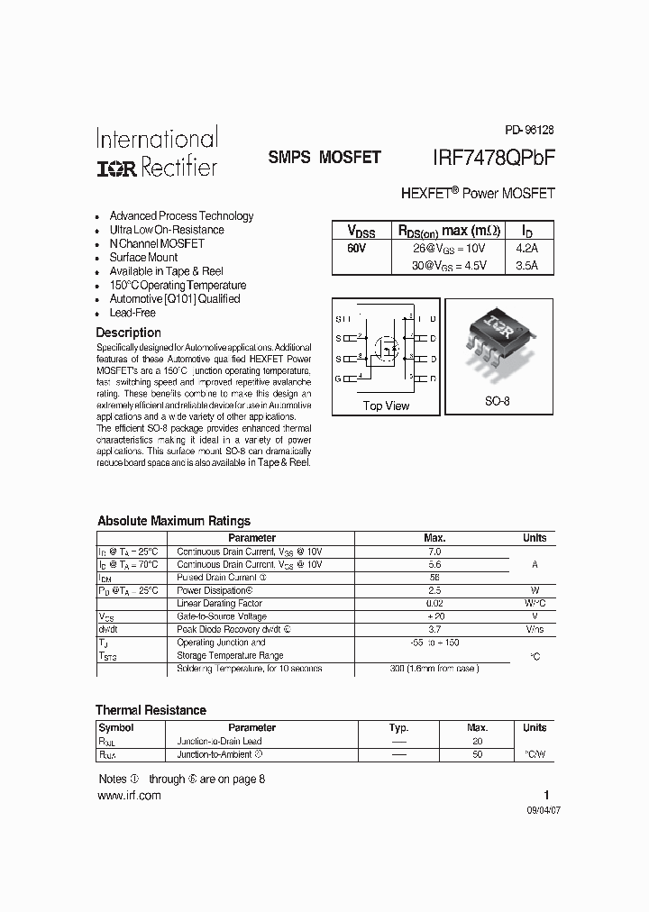 IRF7478QPBF_4127641.PDF Datasheet