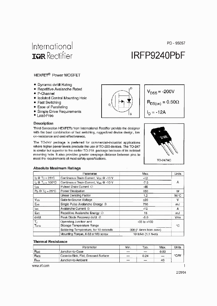 IRFP9240PBF_4114640.PDF Datasheet