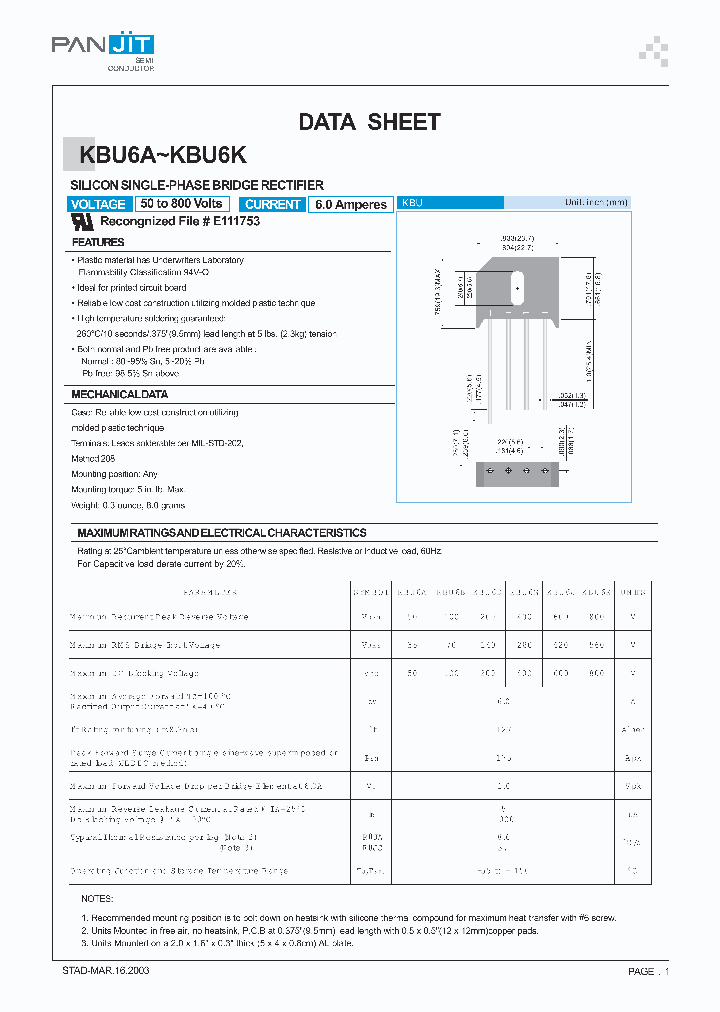 KBU6G_4116466.PDF Datasheet