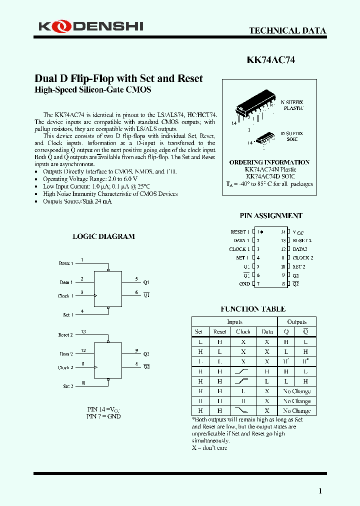 KK74AC74_4150224.PDF Datasheet