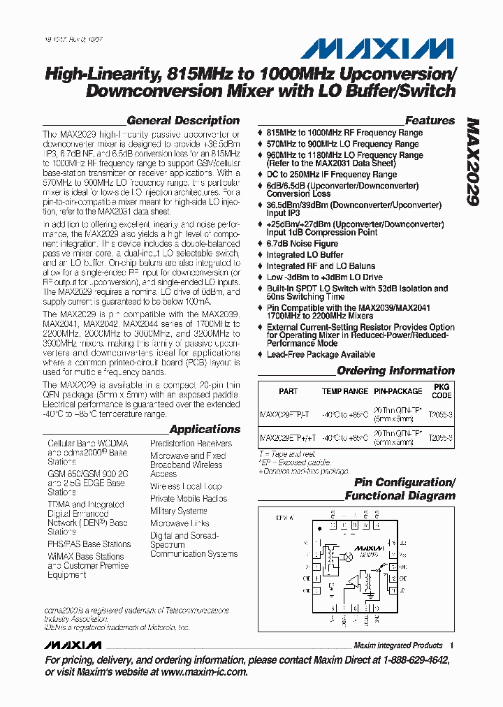 MAX2029ETPT_4124183.PDF Datasheet