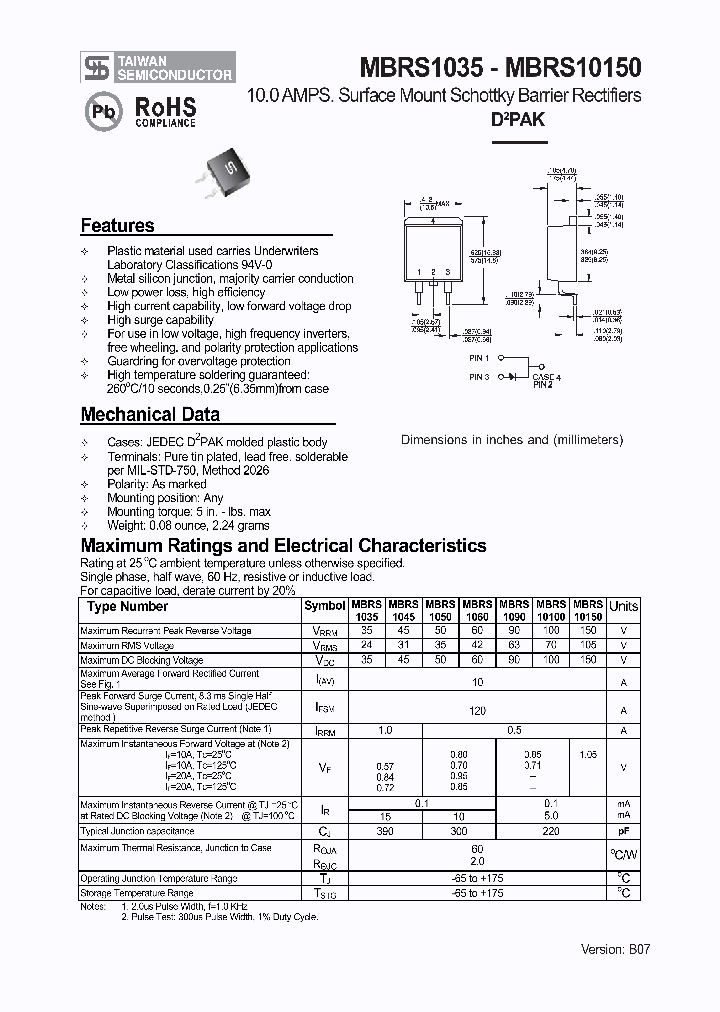 MBRS10100_4100159.PDF Datasheet