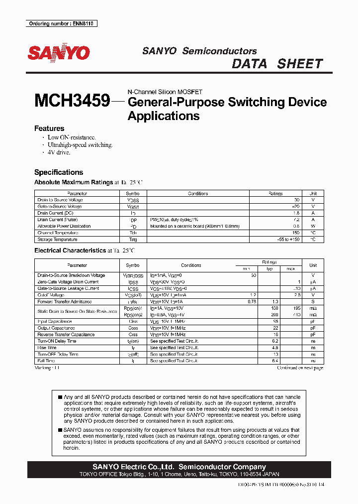 MCH3459_4155581.PDF Datasheet