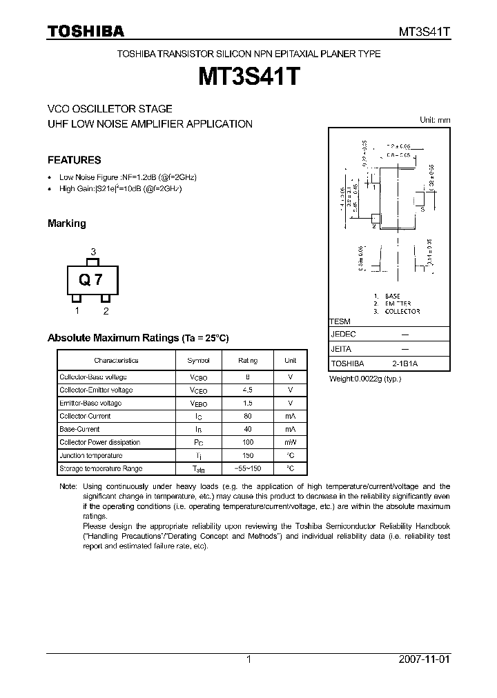 MT3S41T07_4125498.PDF Datasheet