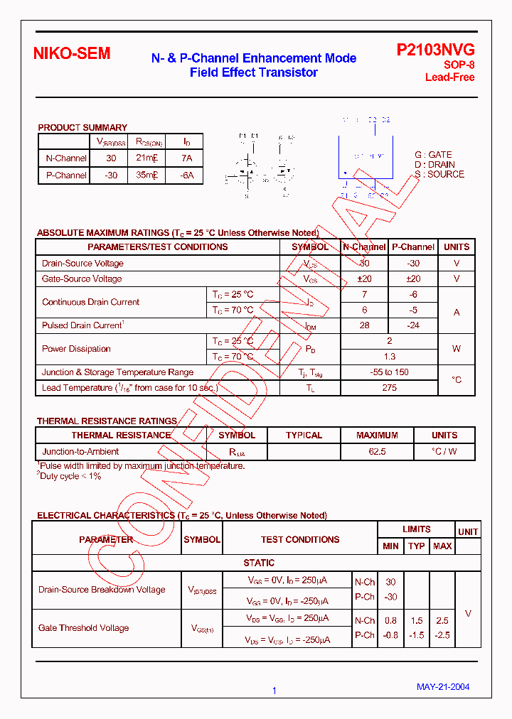 P2103NVG_4112280.PDF Datasheet Download --- IC-ON-LINE
