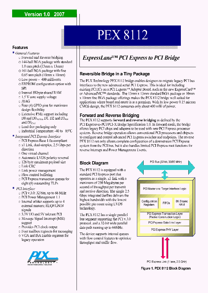 PEX8112RDK-F_4128123.PDF Datasheet Download --- IC-ON-LINE