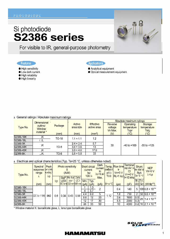 S2386-45K_4115846.PDF Datasheet Download --- IC-ON-LINE
