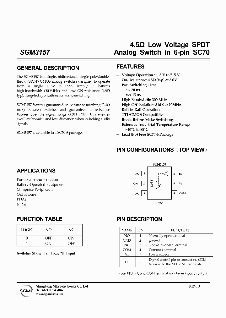 SGM3157YC6TR_4142130.PDF Datasheet